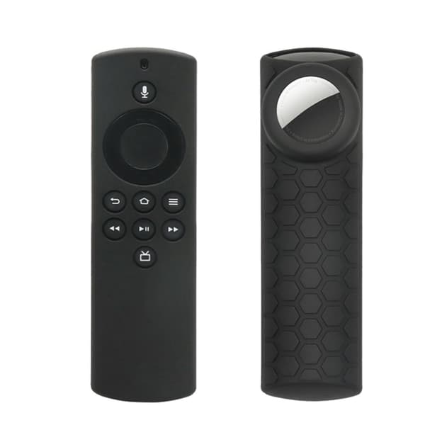 2-i-1 Amazon Fire TV Stick Lite / AirTag-silikondeksel - Svart Black
