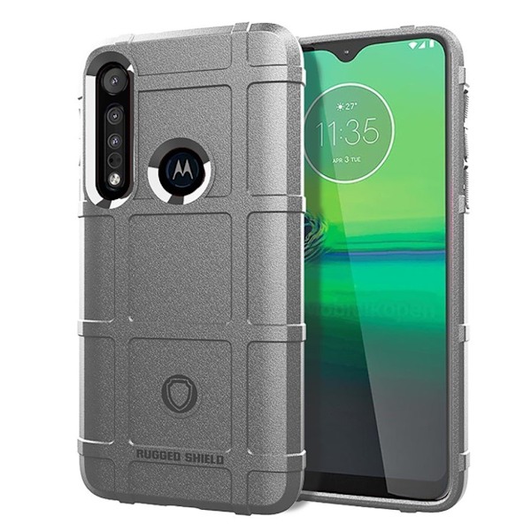 Rugged Shield Motorola Moto G8 Play skal - Silver/Grå Silvergrå