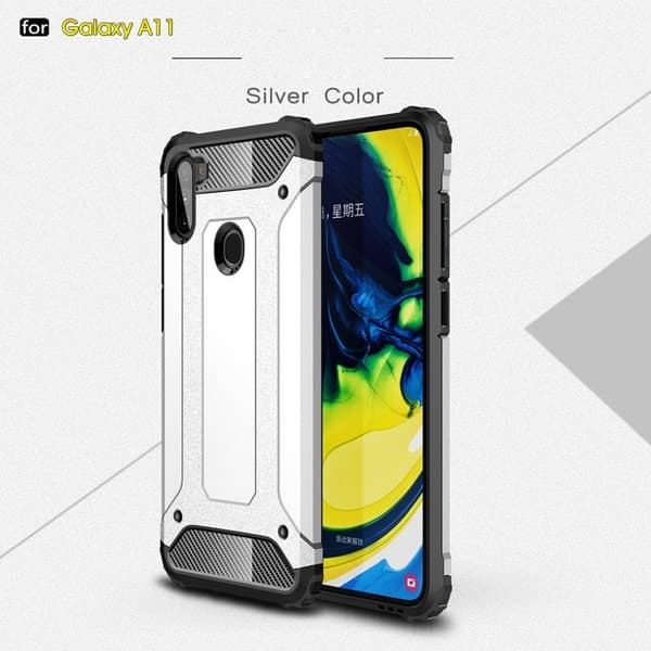 Armour Guard Samsung Galaxy A11 deksel - Sølv Silver grey