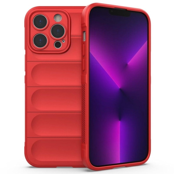 Mjukt greppformat iPhone 14 Pro Max skal - Röd Röd