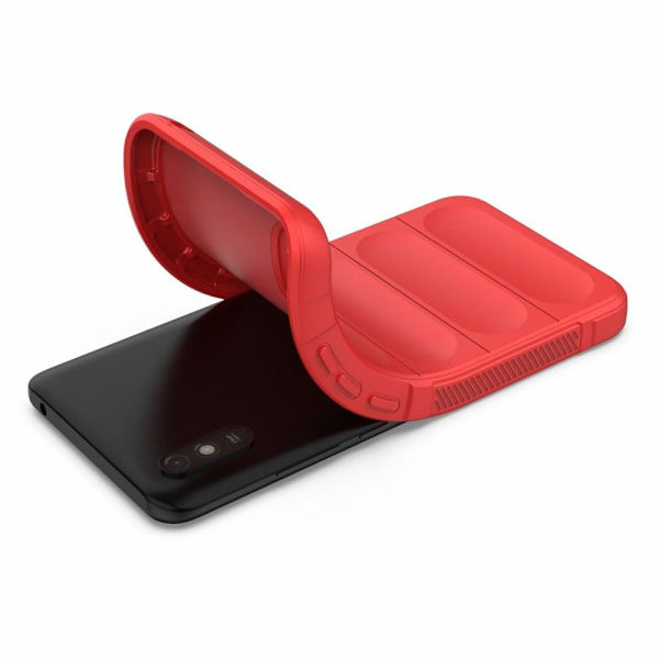 Mjukt greppformat Xiaomi Redmi 9A skal - Röd Röd