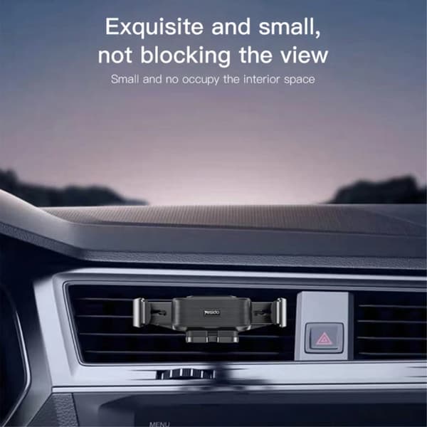 YESIDO 360-graders roterbar biltelefonholder med luftventil Black