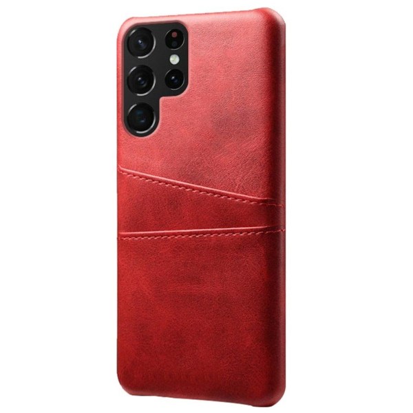 Dual Card Etui Samsung Galaxy S22 Ultra - Rød Red