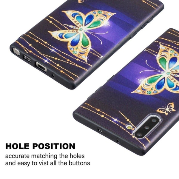 Imagine Samsung Galax Note 10 kuoret - Värjätty Perhonen Purple