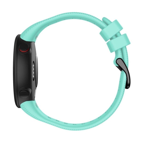 Garmin Forerunner 45S hållbart svart klockarmband i silikon med spänne - Cyan Blå