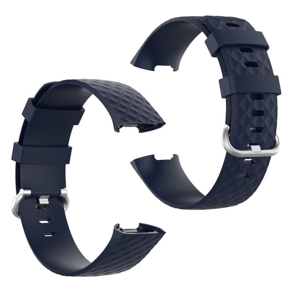 Fitbit Charge 3 / 4 holdbart urrem - Navy Blå Blue