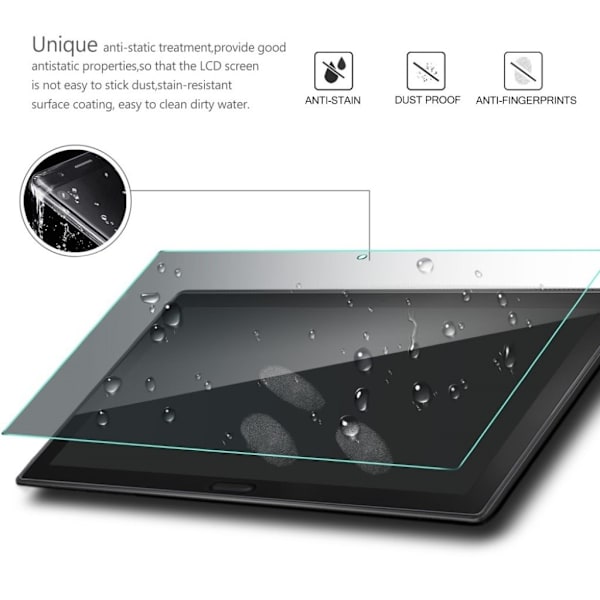 Lenovo Tab E10 9H tempered glass screen protector Transparent