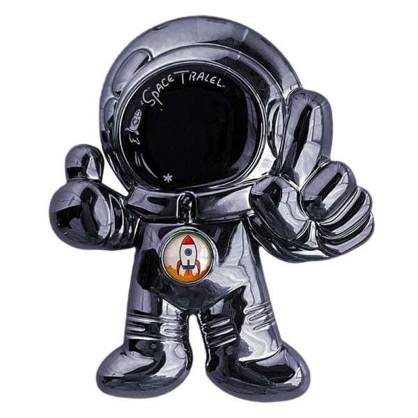Galvaniseret astronaut galvaniseret telefonholder - Sort Black