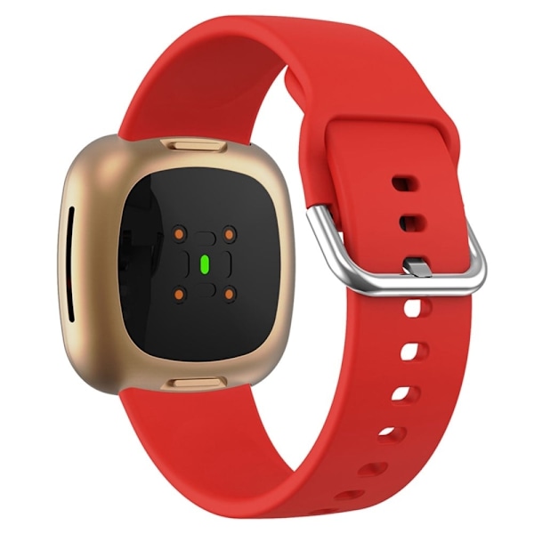 Fitbit Sense 2 / Versa 4 yksinkertainen silikonikellon hihna - Punainen Red