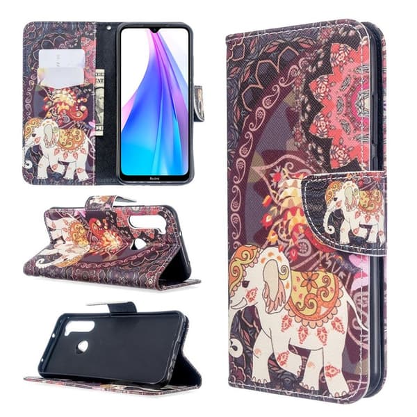 Wonderland Xiaomi Redmi Note 8T etui – Mandala og Elefant Multicolor