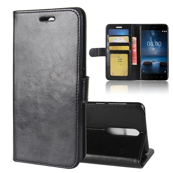 Nokia 8 Design suojakotelo - Musta Black