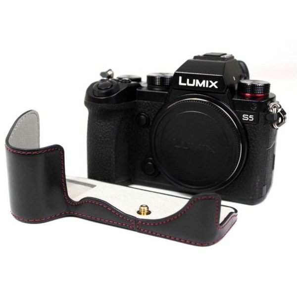 Panasonic Lumix S5 leather case - Black Svart