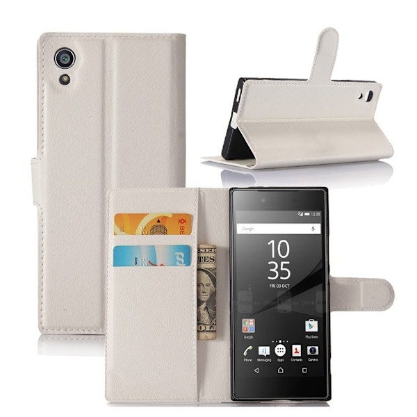 Sony Xperia XA1 stilfuldt læder-etui - Hvid White