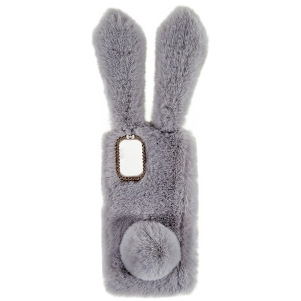 Fluffy Rabbit Nokia G21 Cover - Sølv/Grå Silver grey
