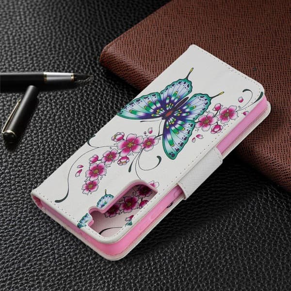 Wonderland Samsung Galaxy S21 Flip Case - vihreä perhonen Multicolor