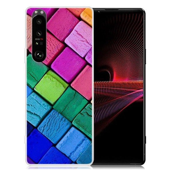 Deco Sony Xperia 1 III Suojakotelo - Colorful Block Multicolor