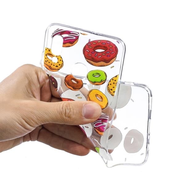Huawei P Smart 2019 mønstret etui - Donut Multicolor