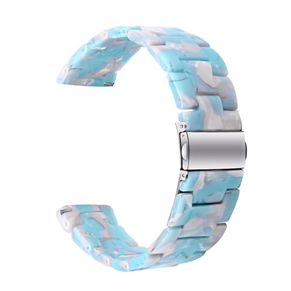 20mm resin watch strap for Amazfit watch with stainless steel bu Blue
