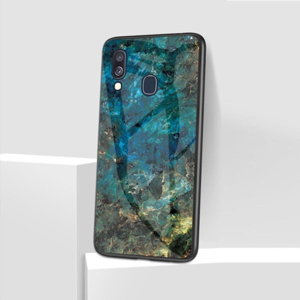 Fantasy Marble Samsung Galaxy A40 kuoret - Smaragdi Green