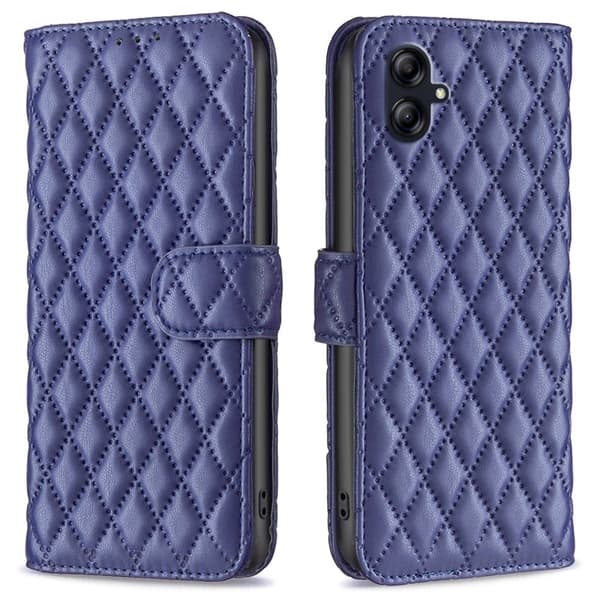 Rombuskuvioinen matta läppäkotelo Samsung Galaxy A04e - Sininen Blue