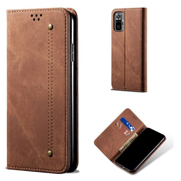 Jeans Xiaomi Redmi Note 10S / Note 10 Flippetui - Brun Brown