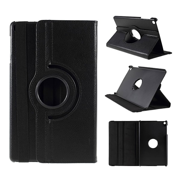 Samsung Galaxy Tab A 10.1 (2019) litchi lædercover - sort Black
