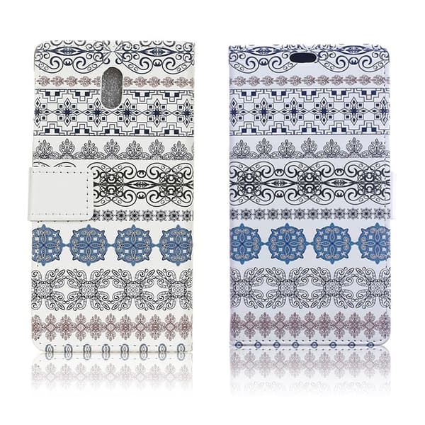 Samsung Galaxy J7 (2017) Smagsfuldt læder etui - Stamme blomster Multicolor
