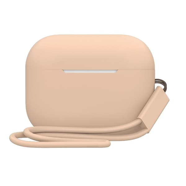 2,0 mm AirPods Pro 2 silikoneetui med rem - Mælk Te Farve Pink