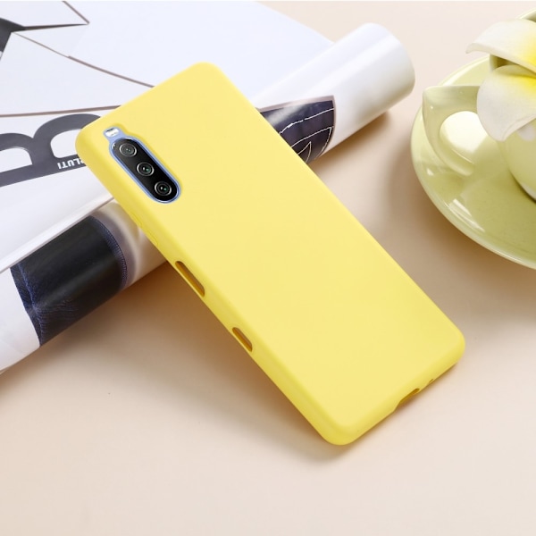 Matte Liquid Sony Xperia 10 III silikone cover - Gul Yellow