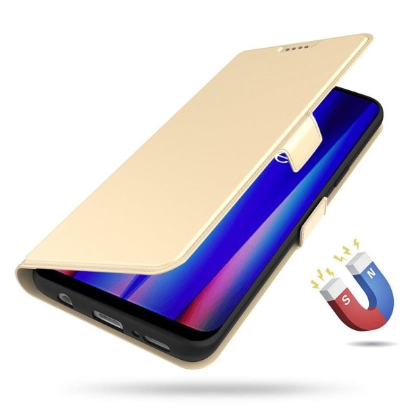 Smooth And Thin Premium Pu Nahkakotelo For OnePlus 8T - Kulta Gold