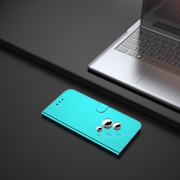 Mirror Xiaomi Redmi 9 Flip etui - Cyan Green