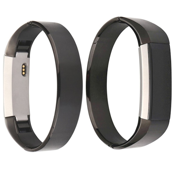 Simple Style Rustfritt Stål Armbånd Stropp For Fitbit Alta - Svart Black