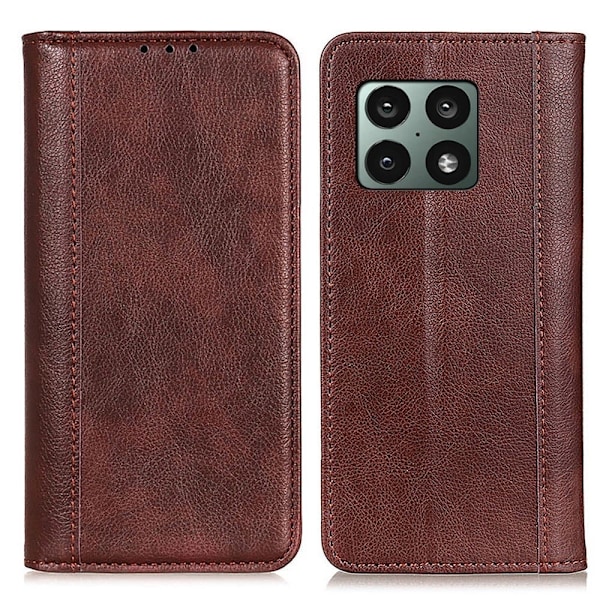 Aito nahkakotelo magneettisuljuksella OnePlus 10 Pro - Ruskea Brown