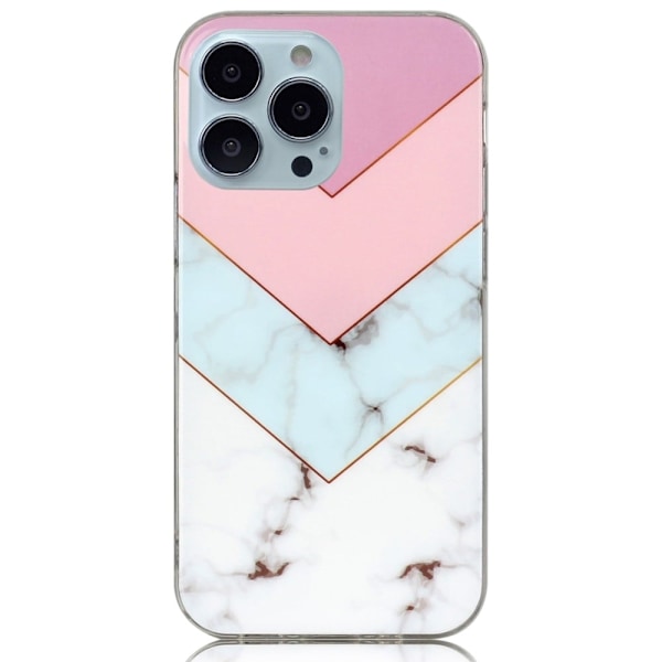Marble design iPhone 14 Pro cover - Splejsning Af Marmor Multicolor