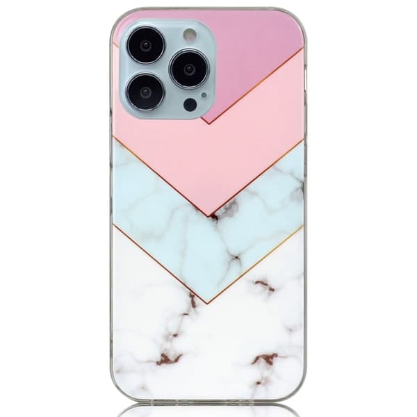 Marble iPhone 14 Pro Suojakotelo - Splicing Marble Multicolor