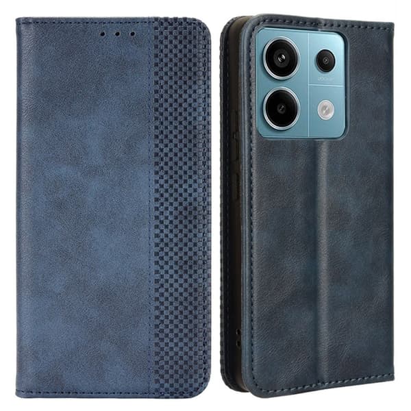 Bofink Vintage Xiaomi Redmi Note 13 Pro 5G  lærveske - Blå Blue