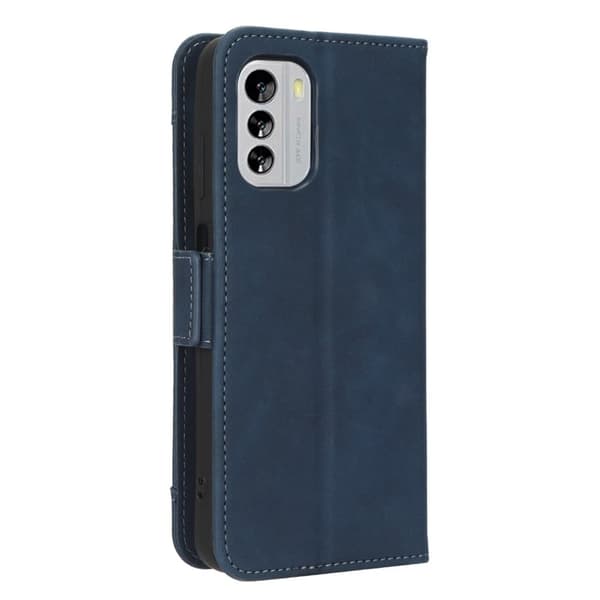 Stilfuldt Læder Etui med Pung til Nokia G60 - Blå Blue