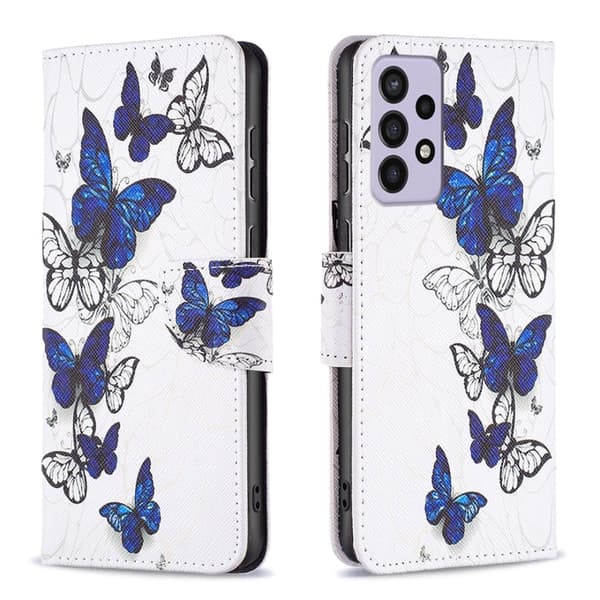 Wonderland Samsung Galaxy A73 Flip Etui - Sommerfugle Multicolor