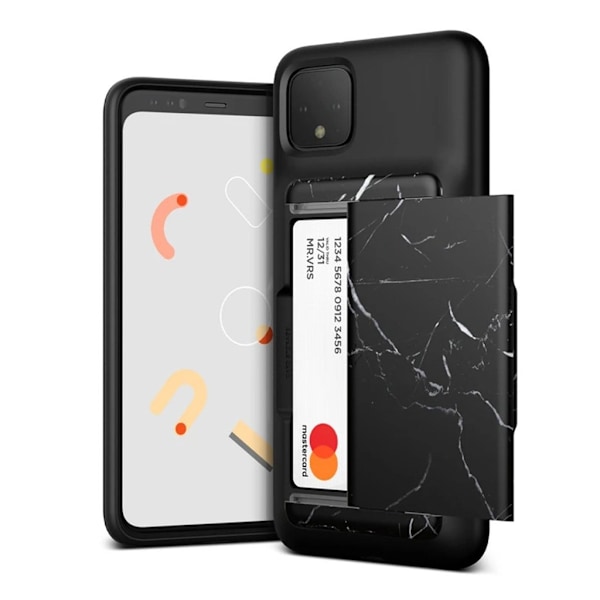 Marble design Google Pixel 4 kotelot - Musta Marmori Black