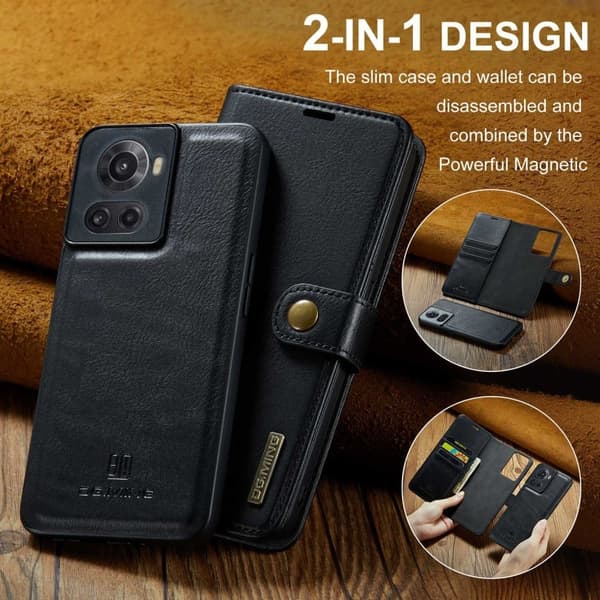 DG.Ming OnePlus 10r / Ace 2-in-1 Pung Etui - Sort Black