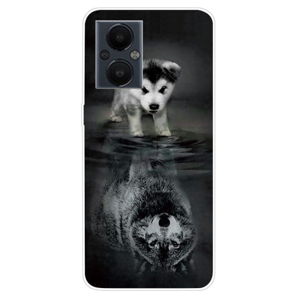 Deco OnePlus Nord N20 5G Etui - Hund og Ulv Black