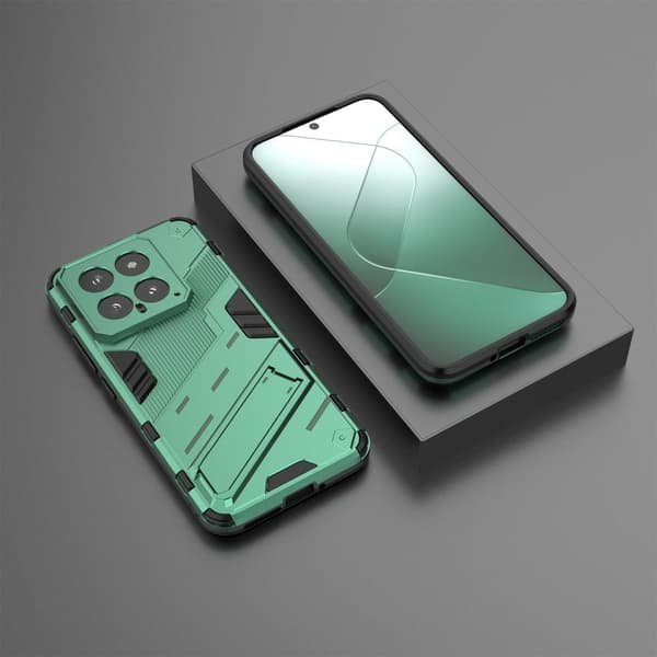 Støtsikkert hybriddeksel med et moderne preg for Xiaomi 14 - Grønn Green