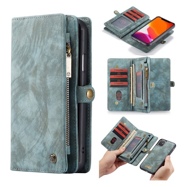CaseMe iPhone 11 etui med lynlås & pung - Blå Blue
