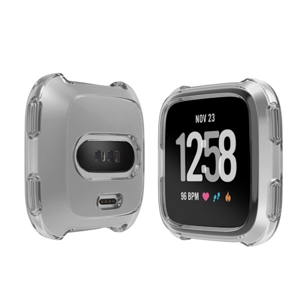 Fitbit Versa skyddande skal träningsklocka i TPU - Grå Silvergrå