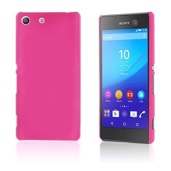 Gummerad Hårt Plast Skal (Varm Rosa) för Sony Xperia M5 E5603 / M5 Dual E5633 Rosa