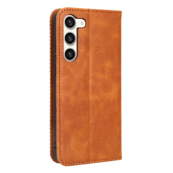 Bofink Vintage Samsung Galaxy S23 Læretui - Brun Brown
