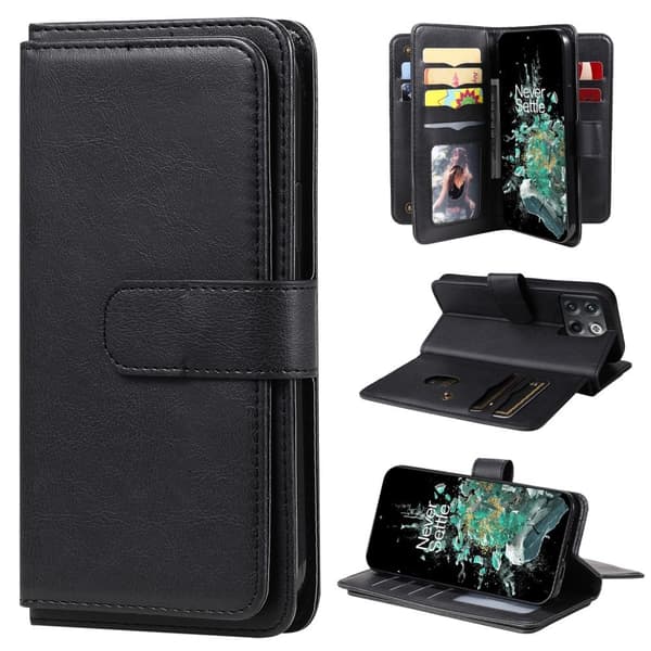 10-slot Pung Etui til OnePlus Ace Pro / 10t - Sort Black
