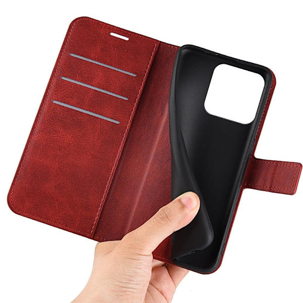 Læderetui med Pung til Xiaomi 13 - Rød Red