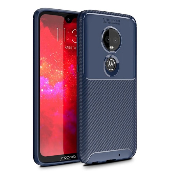 Carbon Flex Motorola Moto G7 Plus kuoret - Sininen Blue