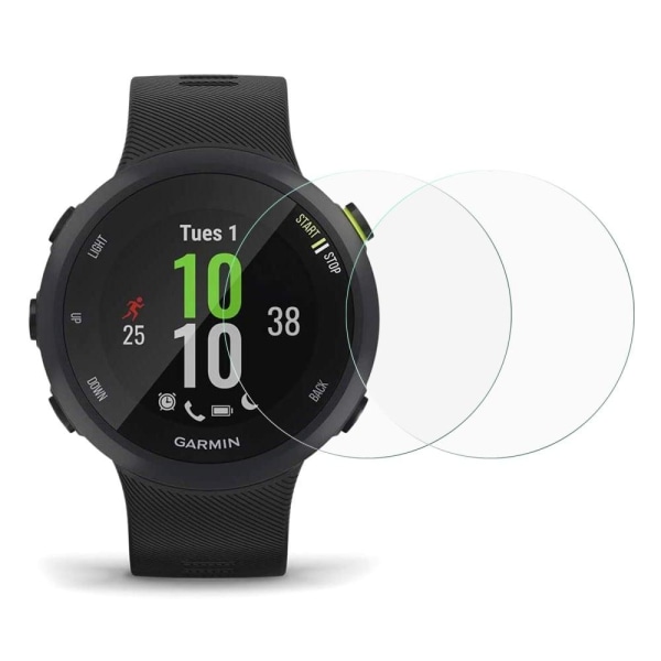 2Pcs Garmin Forerunner 45 Plus arc edge skærmbeskytter i hærdet glas Transparent